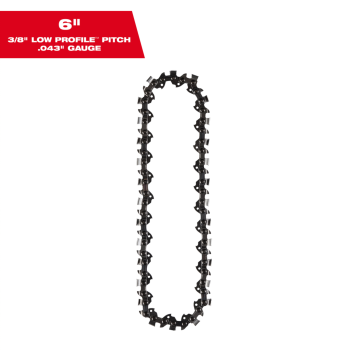Milwaukee 6" 3/8" LOW PROFILE™ Pitch, .043" Gauge Saw Chain