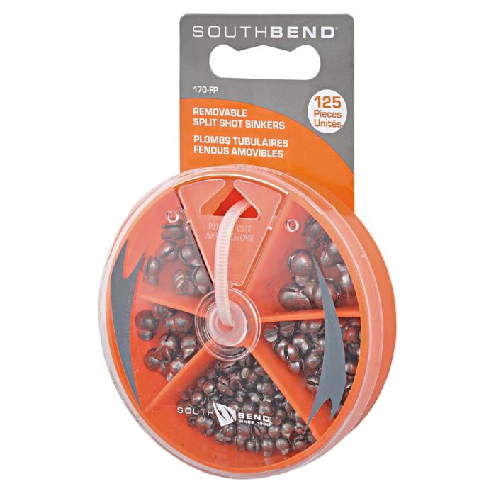 SouthBend Removable Split Shot Sinker Kit Assortment (125pc)