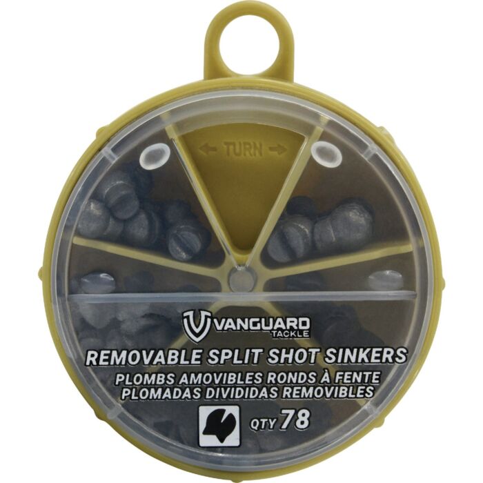 Vanguard Removable Split Shot Sinker Kit Assortment (78pc)