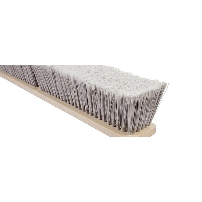 Magnolia Brush 42 in Push Broom, Silver Flagged Tip Plastic 3 in Bristles for A-Line Handle