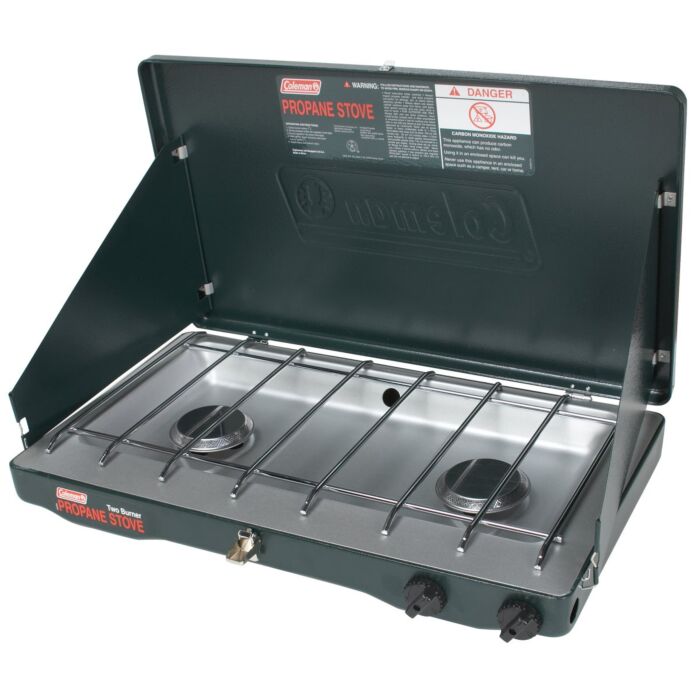 バーベキュー・調理用品 Coleman POWERHOUSE LP 2-BURNER STOVE II Powerhouse LP Two-Burner Stove II Butternut