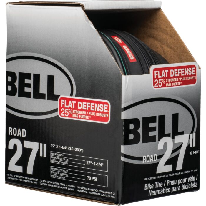 Bell Sports 27 in x 1-1/4 in Road Bicycle Tire with Flat Defense