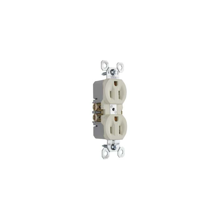 Pass & Seymour Trademaster® 15A/125V Duplex Receptacle, Light Almond