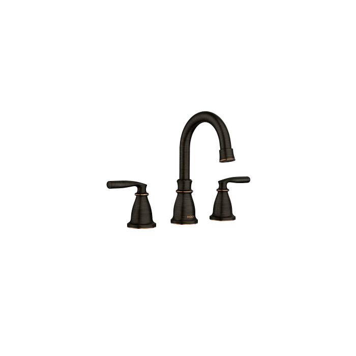 Moen 84539BRB Mediterranean Bronze Two-Handle High Arc Bathroom Faucet