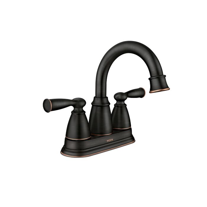 Moen 84943BRB Mediterranean Bronze Two-Handle High Arc Bathroom Faucet