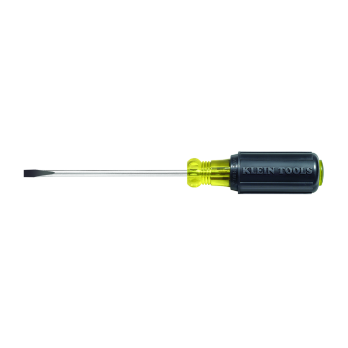 Klein Tools 3/16-Inch Cabinet Screwdriver, 4-Inch Round Shank