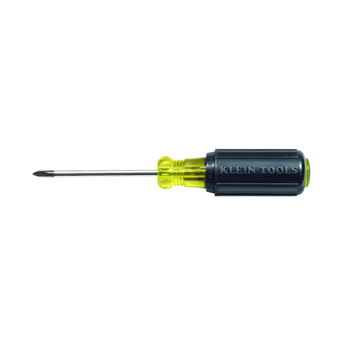 Klein Tools #1 Phillips Screwdriver, 3-Inch Round Shank