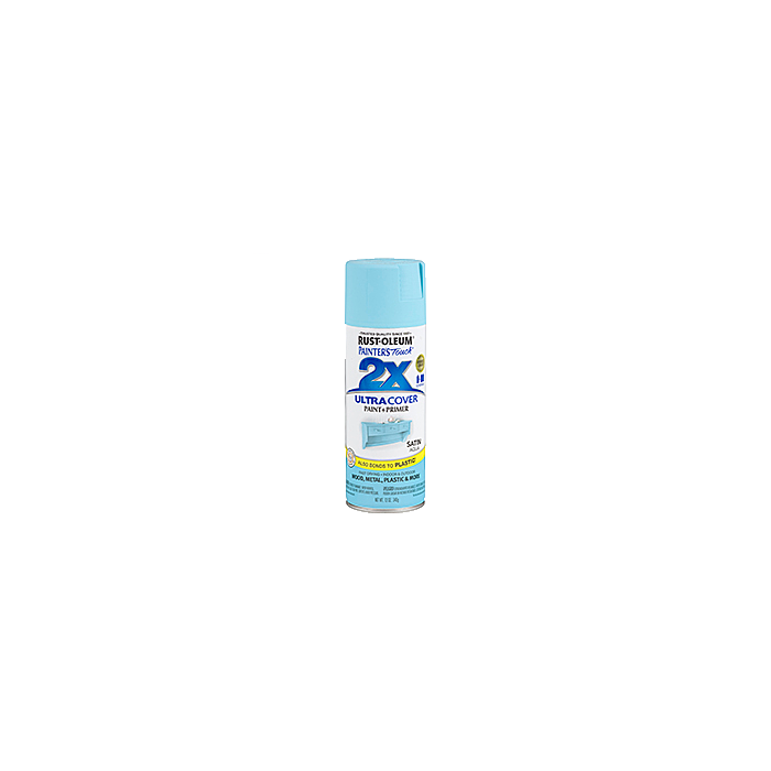 Rust-Oleum Painter's Touch® 2X Ultra Cover® Spray Paint - 2X Ultra Cover Satin Spray - 12 oz. Spray - Satin Aqua
