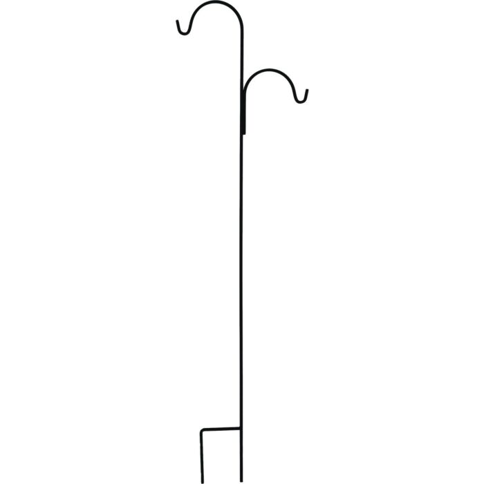 Urban Garden Square Steel Offset Shepherd Hook (Matte Black) 90 in.