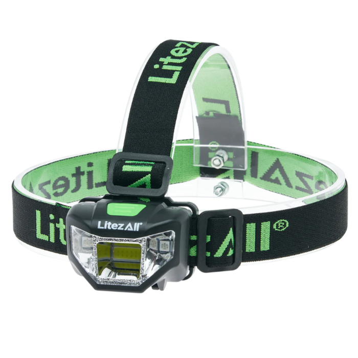 LitezAll Quattro 200 Lm. LED 3AAA 4-Mode Headlamp