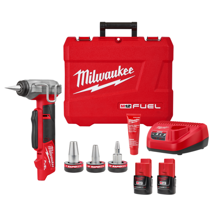 Milwaukee M12 FUEL™ ProPEX® Expander Kit w/ 1/2"-1" RAPID SEAL™ ProPEX® Expander Heads