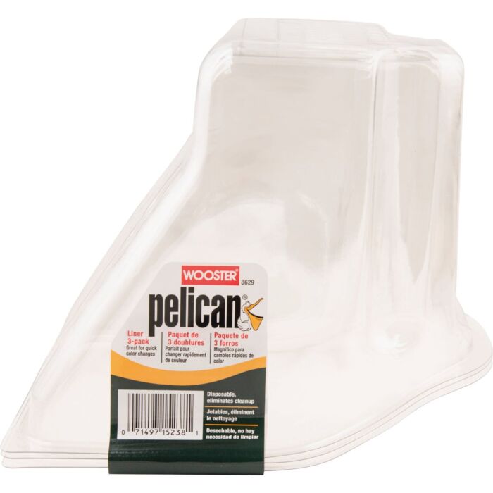 WOOSTER Pelican Plastic Paint Pail Liner (Clear - 3pk) 1 qt.