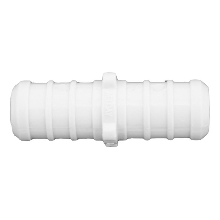 1/2" Plastic PEX White Coupling, Lead Free