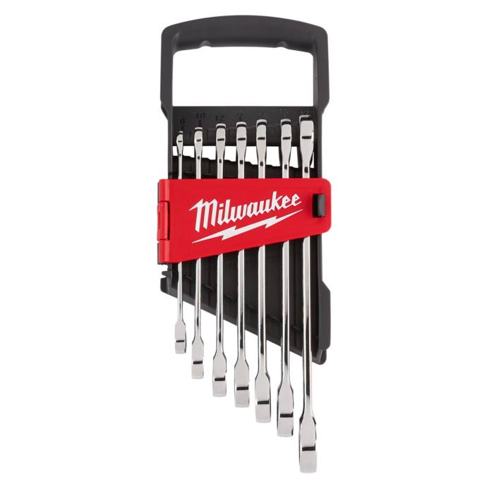 Milwaukee 7pc Ratcheting Combination Wrench Set - Metric