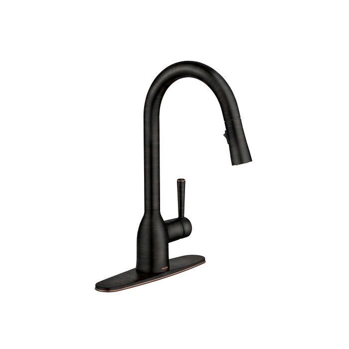 Moen 87233BRB Mediterranean Bronze One-Handle High Arc Pulldown Kitchen Faucet