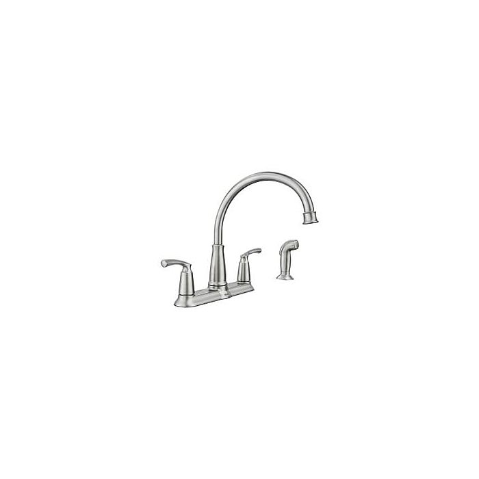Moen 87403SRS Spot Resist Stainless Two-Handle High Arc Kitchen Faucet