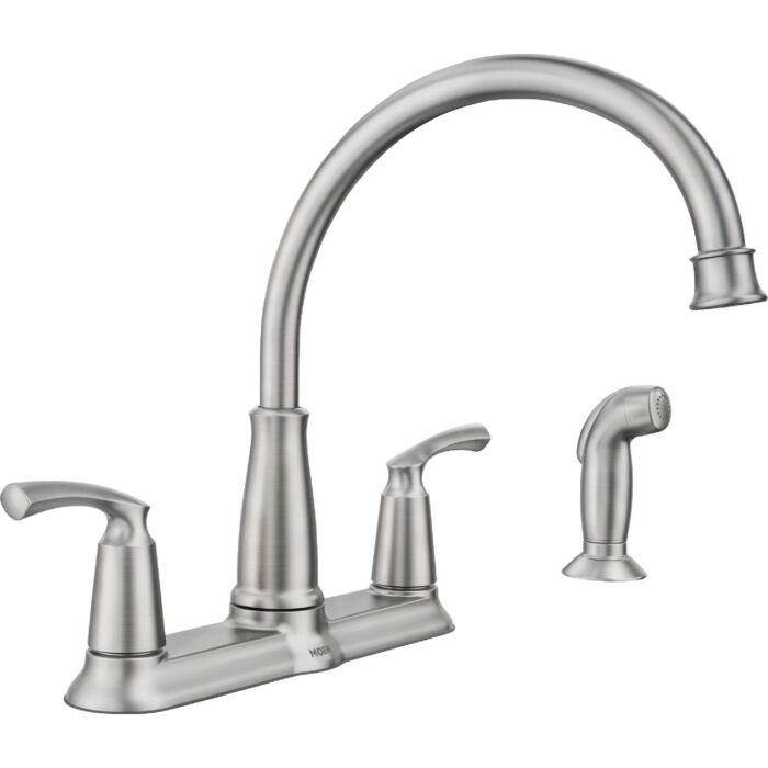 Moen Spot Resist Two-Handle High Arc Kitchen Faucet (SS)