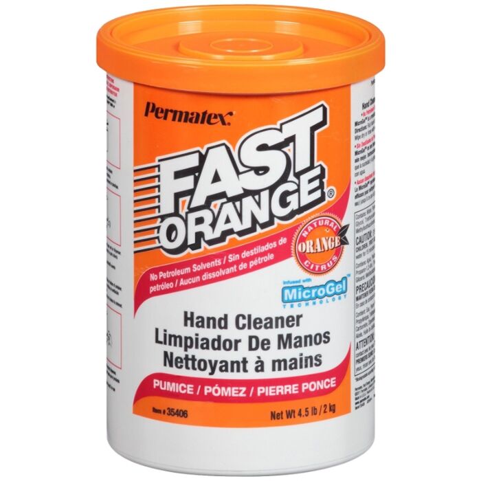Permatex 35406 Hand Cleaner, Paste, White, Orange, 4.5 lb Tub