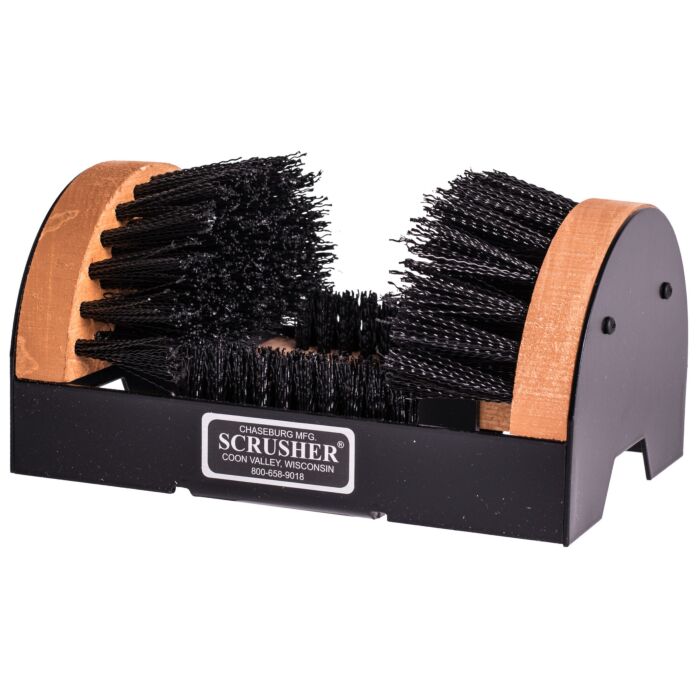 SCRUSHER® Polyester BlackHard Maple Shoe/Boot Brush and Scrubber