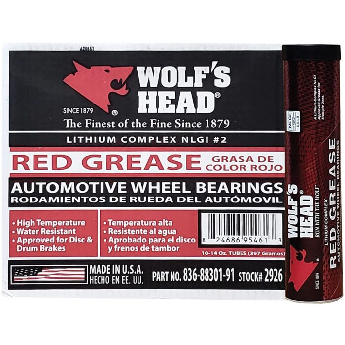 Wolfs Head Lithium Complex Red Grease - 14 oz