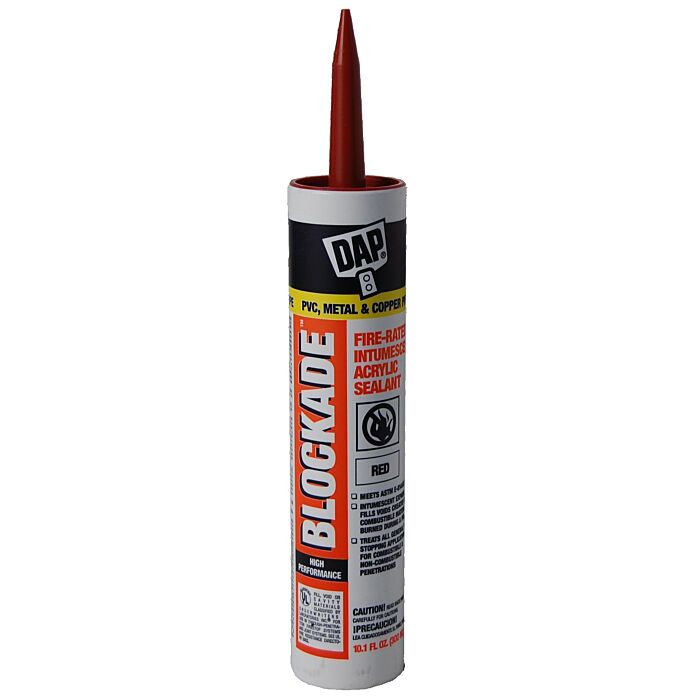 DAP Blockade Fire-Rated Intumescent Sealant, Red 10.1oz