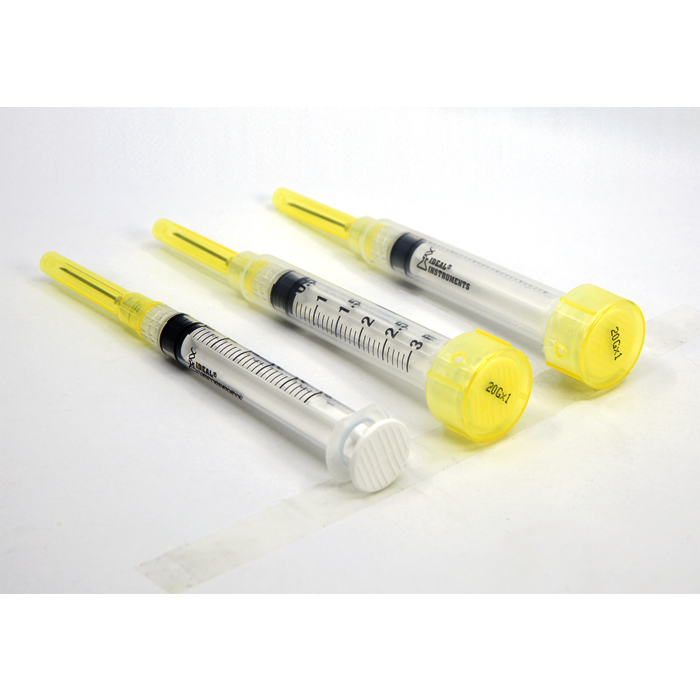 Ideal Instruments 3 cc Polypropylene Material Clear Color Disposable Syringe