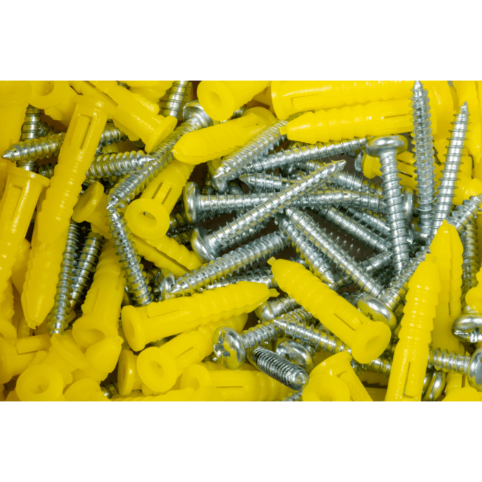 MIDWEST FASTENER #4 to #8 x 7/8" Ribbed Plastic Anchors
