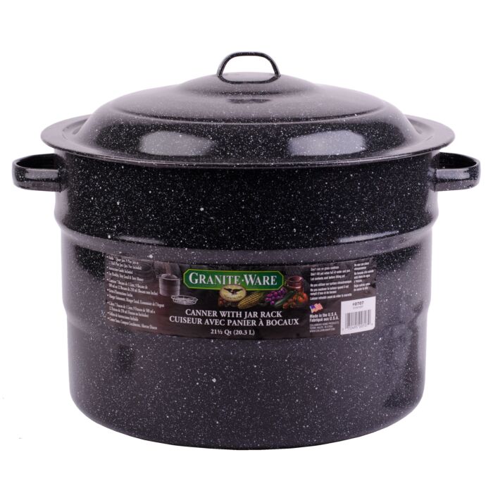 Cinsa Canner With Jar Rack (Black) 21 qt.