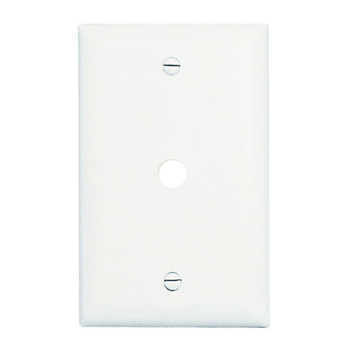 Pass & Seymour TradeMaster® 1-Gang Nylon Wall Plate, 0.41-in Round Opening, Box Mounted, White