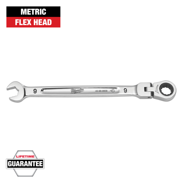 Milwaukee 9mm Flex Head Ratcheting Combination Wrench