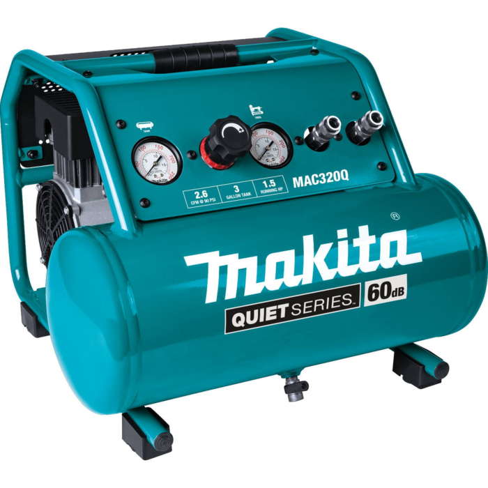 Makita Quiet Series 1-1/2 HP, 3 Gallon, Oil-Free, Electric Air Compressor