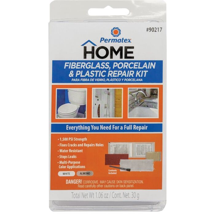 Permatex Fiberglass, Porcelain, & Plastic Epoxy Repair Kit - 1.06 oz