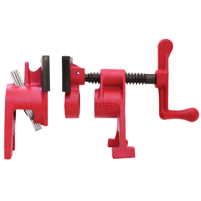 Bessey Tools H-Series Pipe Clamp Fixture set for use with 3/4 Inch Black Pipe