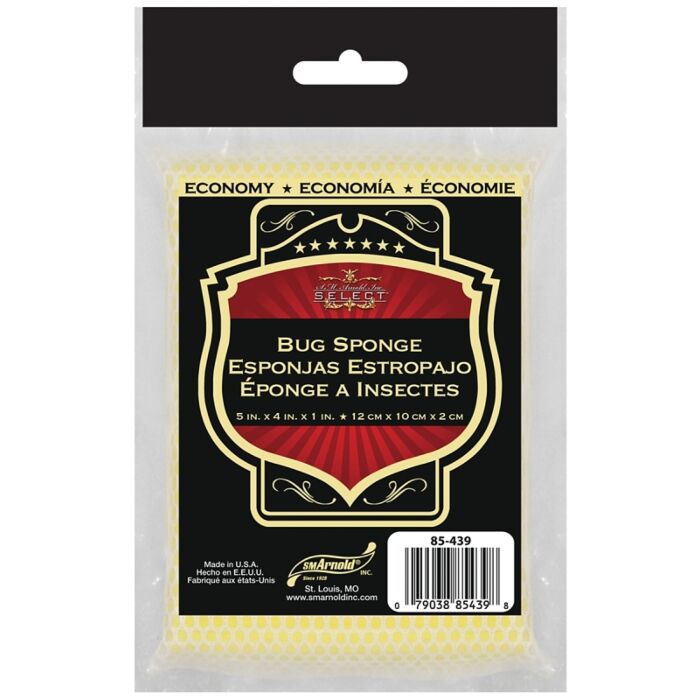 SM Arnold 85-439 Bug Remover Sponge, 5 in L, 4 in W, 1 in Thick, Polyester