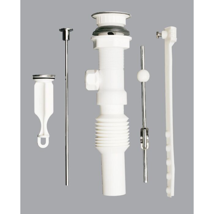 Do it Best 1-1/4 In. Chrome-Plated/Plastic Flexible Pop-Up Assembly