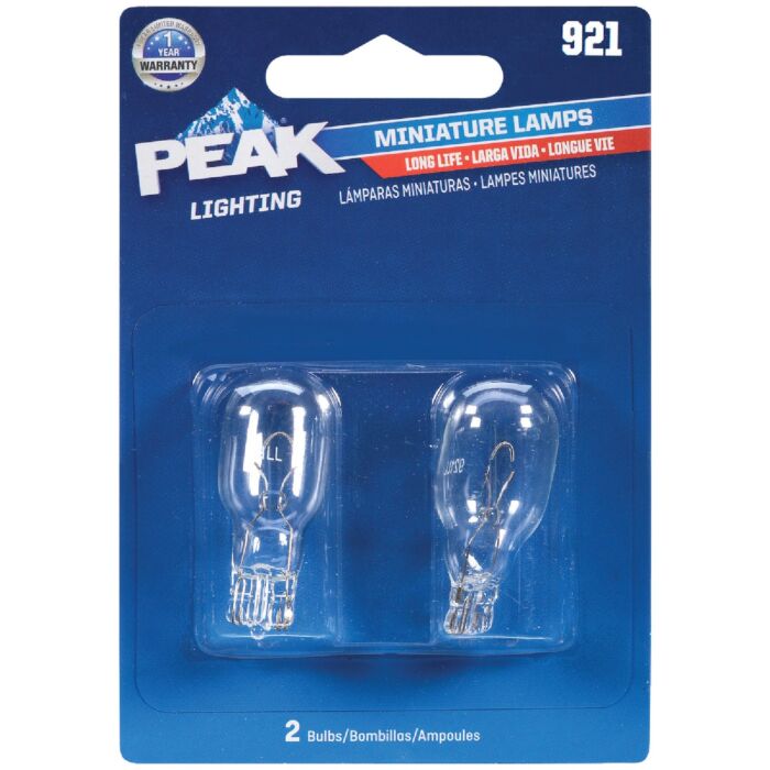 PEAK 921 12.8V Mini Incandescent Automotive Bulb (2pk)