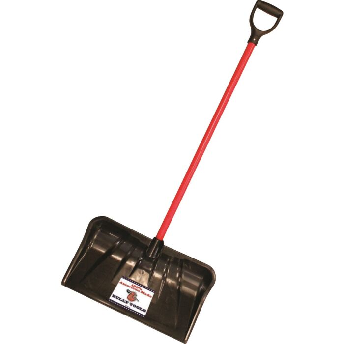 Bully Tools Poly Snow Shovel w/ Fiberglass & D-Grip Handle