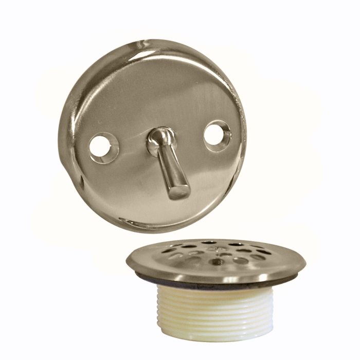 Trip Lever Tub Drain Trim Kit with Overflow in Brushed Nickel
