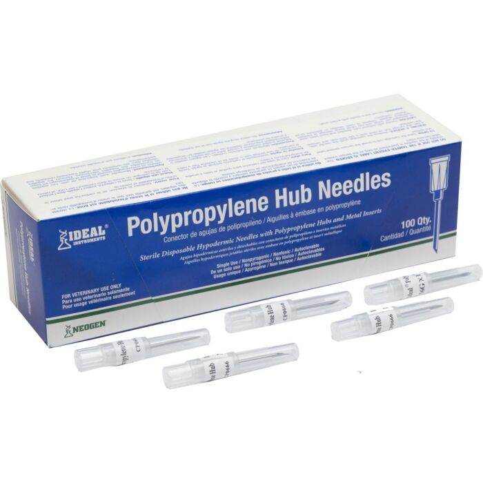 Ideal Instruments® 20 ga x 1 in L Polypropylene Material White Color Disposable Hub Needle