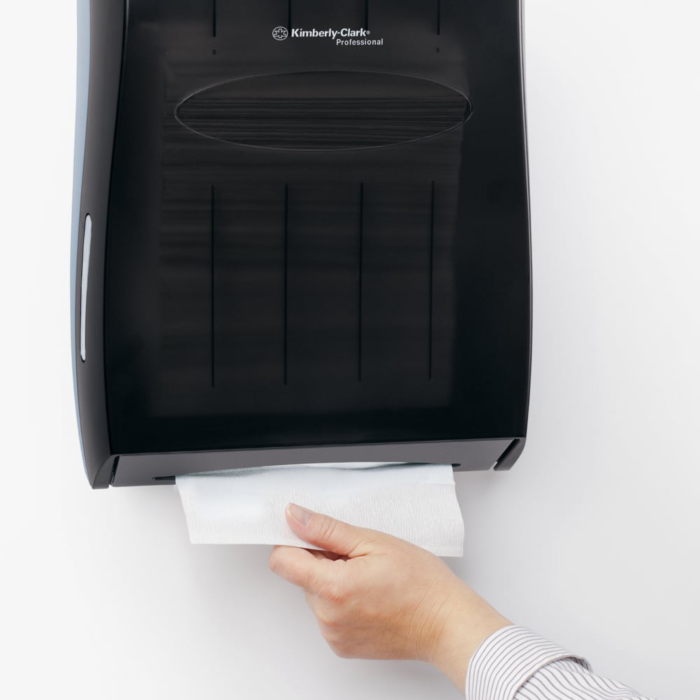 Kimberly-Clark Professional™ Universal Folded Towel Dispenser (09905), Smoke (Black), 13.31" x 18.85" x 5.85" (Qty 1)