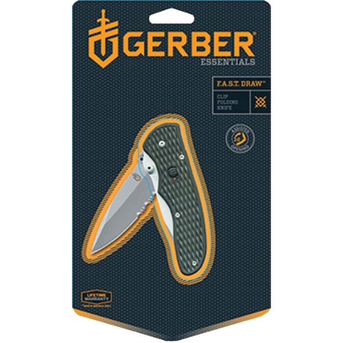Gerber 22-47161 Folding Knife, 2.99 in L Blade, High Carbon Stainless Steel Blade, 1-Blade, Black Handle