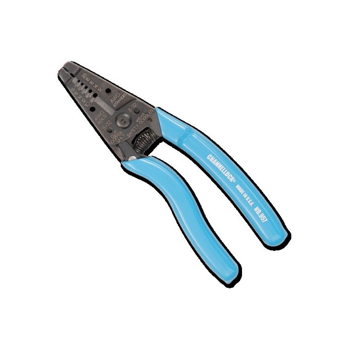 Channellock 7" Wire Stripper, 10to20 AWG Strip, Cut, Curved
