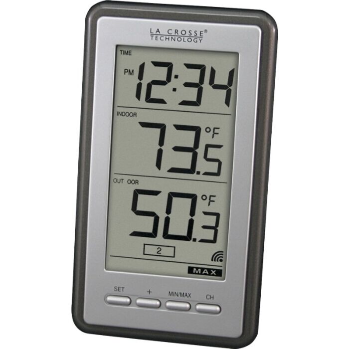 La Crosse Technology Indoor/Outdoor Temperature WS-9160U-IT Digital  Thermometer, Titianium 