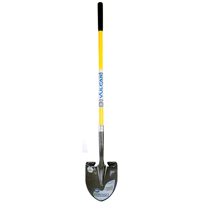 Vulcan Round Point Shovel with Cushion Grip Fiberglass Handle