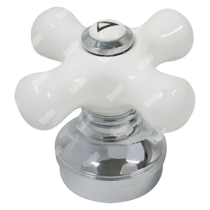 Kissler 1-5/8 x 2-1/2 in Universal Fit Porcelain Single Cross Handle
