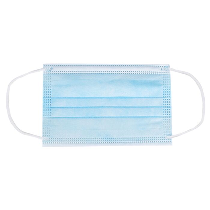 Exclusively Orgill WGBZ04-20 Face Mask, 5-1/2 x 3-1/2 in, 3-Layer, Blue, Elastic Ear Loop Fastening, Disposable