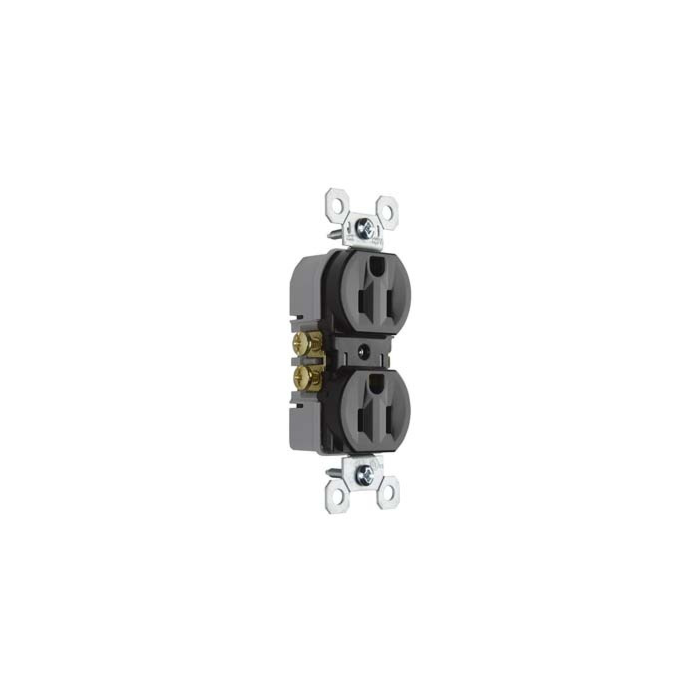 Pass & Seymour Trademaster® 15A/125V Duplex Receptacle, Brown