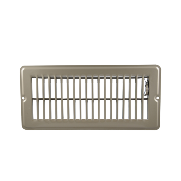 4 in. x 10 in. Steel Floor Register with 1-5/16 in. Drop in Brown