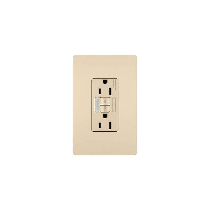 Pass & Seymour Combination Tamper-Resistant 15A Self-Test Night Light/GFCI, Ivory 1597NTLTRICCD4