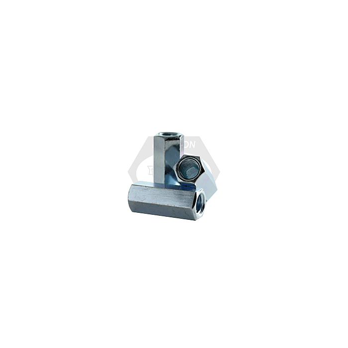 Hex Coupling Nut, A563 Grade A, Zinc Plated, Regular, 3/8-16 Thread, 9/16" Width, 1 3/4" Length